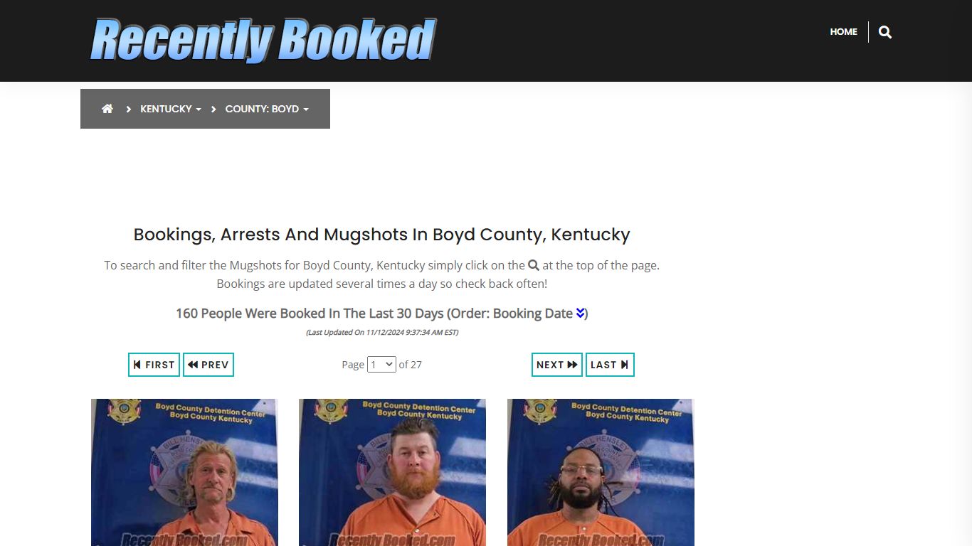 Bookings, Arrests and Mugshots in Boyd County, Kentucky - Recently Booked