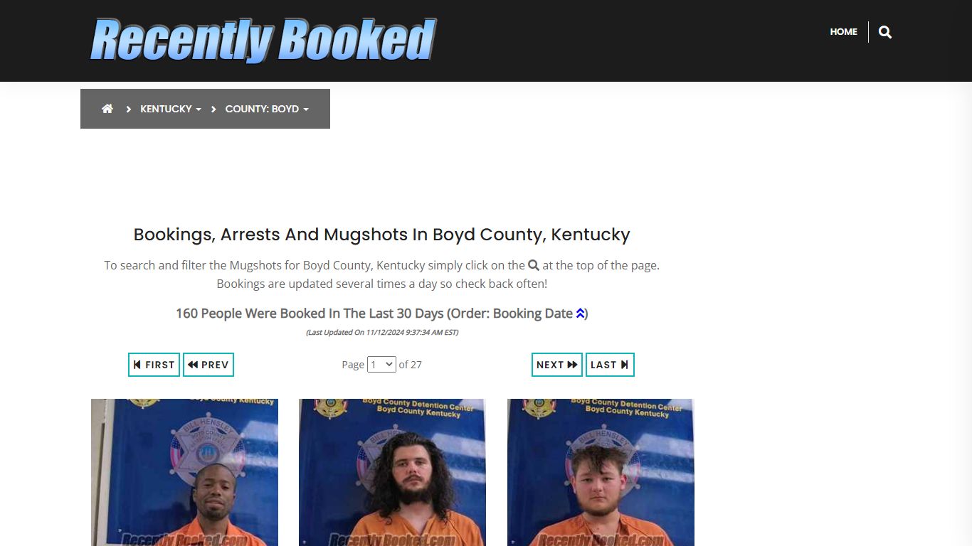 Bookings, Arrests and Mugshots in Boyd County, Kentucky - Recently Booked