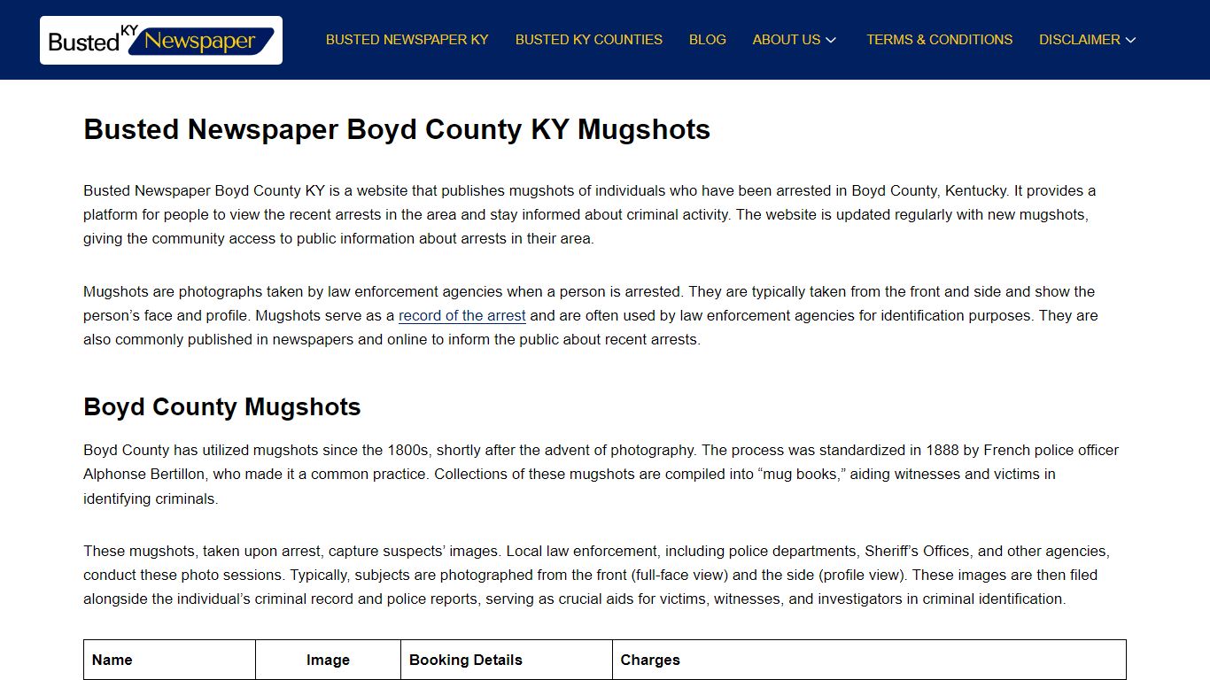 Busted Newspaper Boyd County KY Mugshots