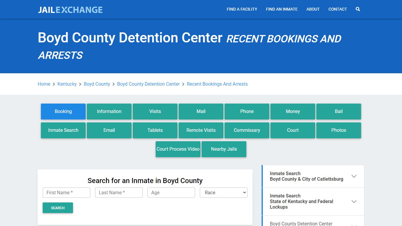 Boyd County Detention Center KY Recent Arrests and Bookings - Jail Exchange